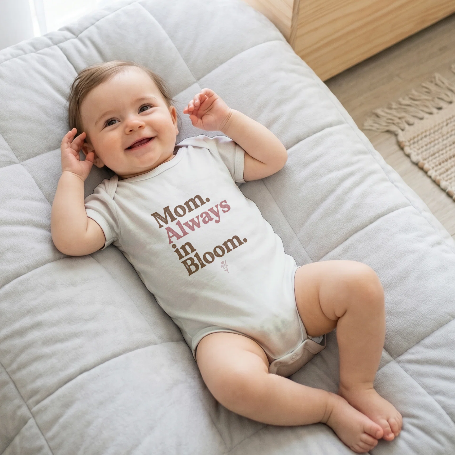 Girl Baby Thin Jersey Bodysuit - Rabbit Skins 4400 Image 2