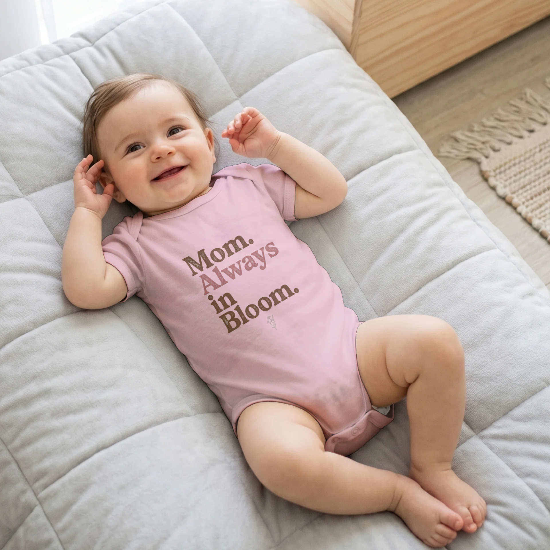 Girl Baby Thin Jersey Bodysuit - Rabbit Skins 4400 Image 2