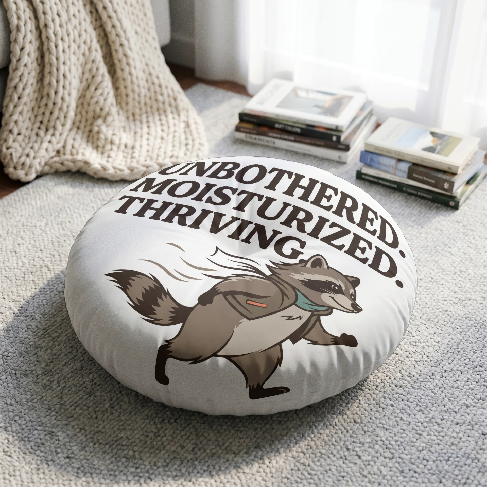 Tufted Floor Pillow, Round Görsel 2