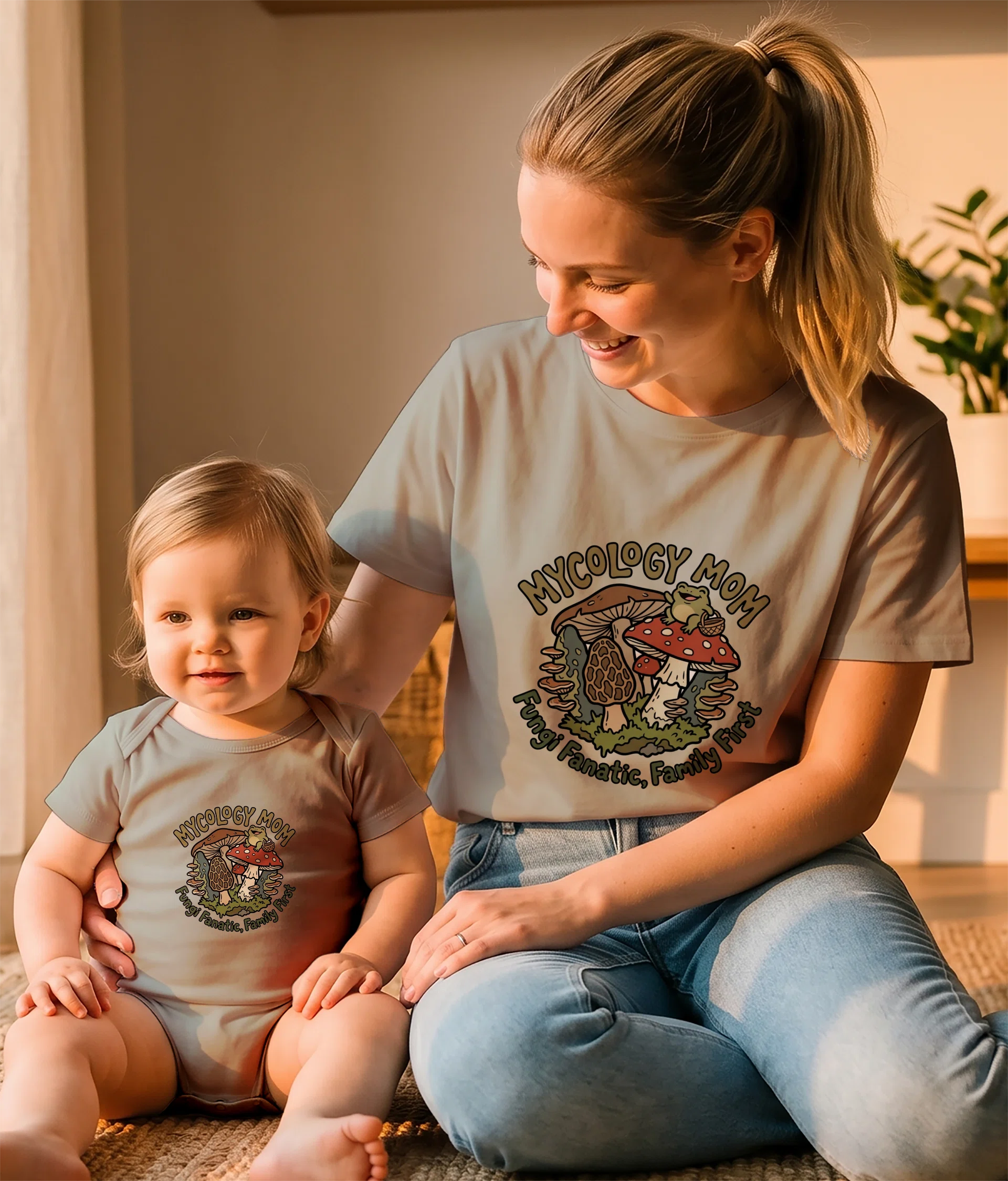 Unisex Jersey Short Sleeve Tee and Infant Fine Jersey Bodysuit - Bella+Canvas 3001-Rabbit Skins 4424 Görsel 2