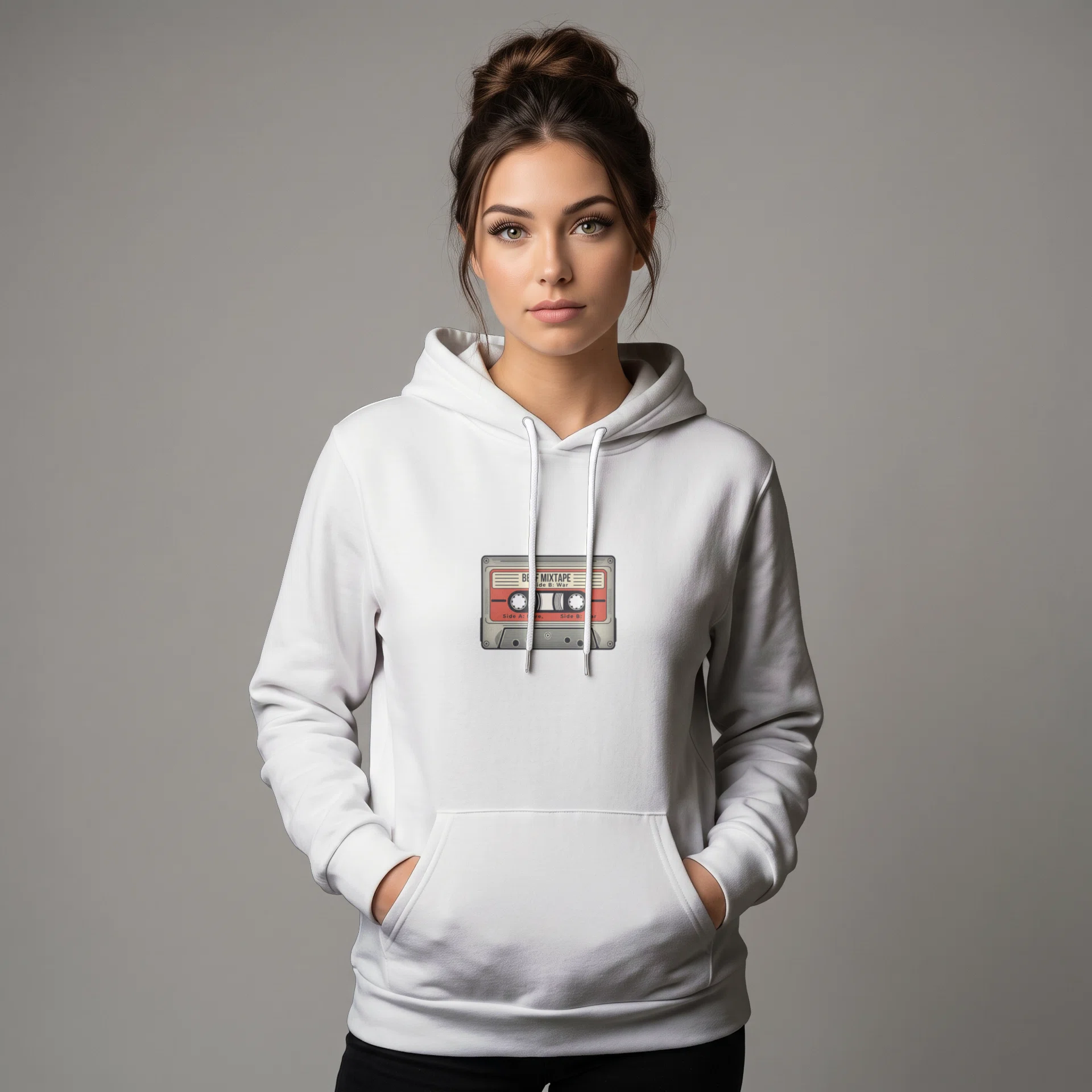 Unisex Sponge Fleece Pullover Hoodie - Bella Canvas 3719 Görsel 2