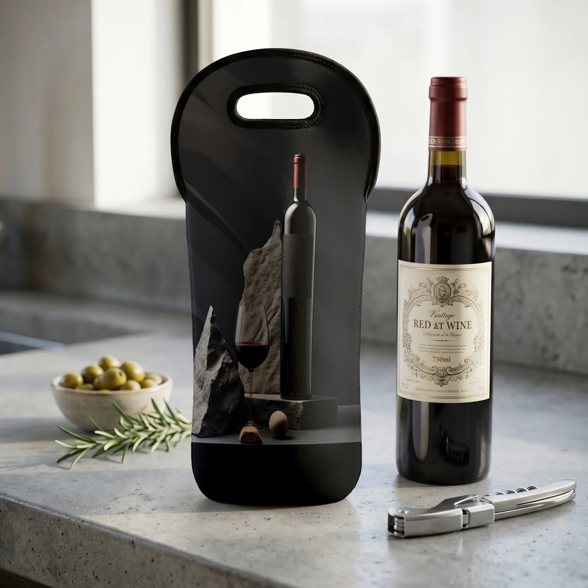 Custom Wine Tote Bag Görsel 2