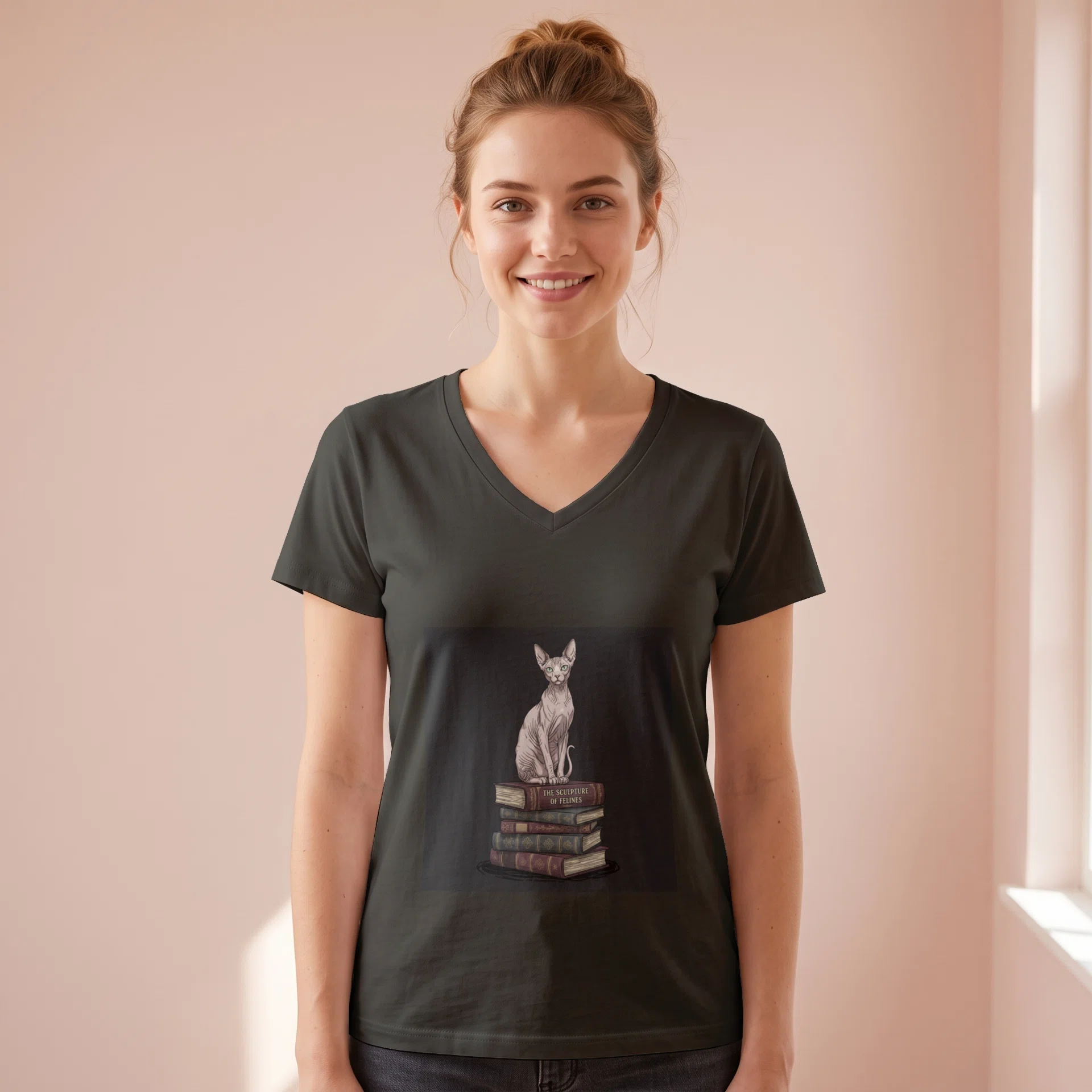 Unisex Jersey Short Sleeve V-Neck Tee - Bella Canvas 3005 Görsel 2