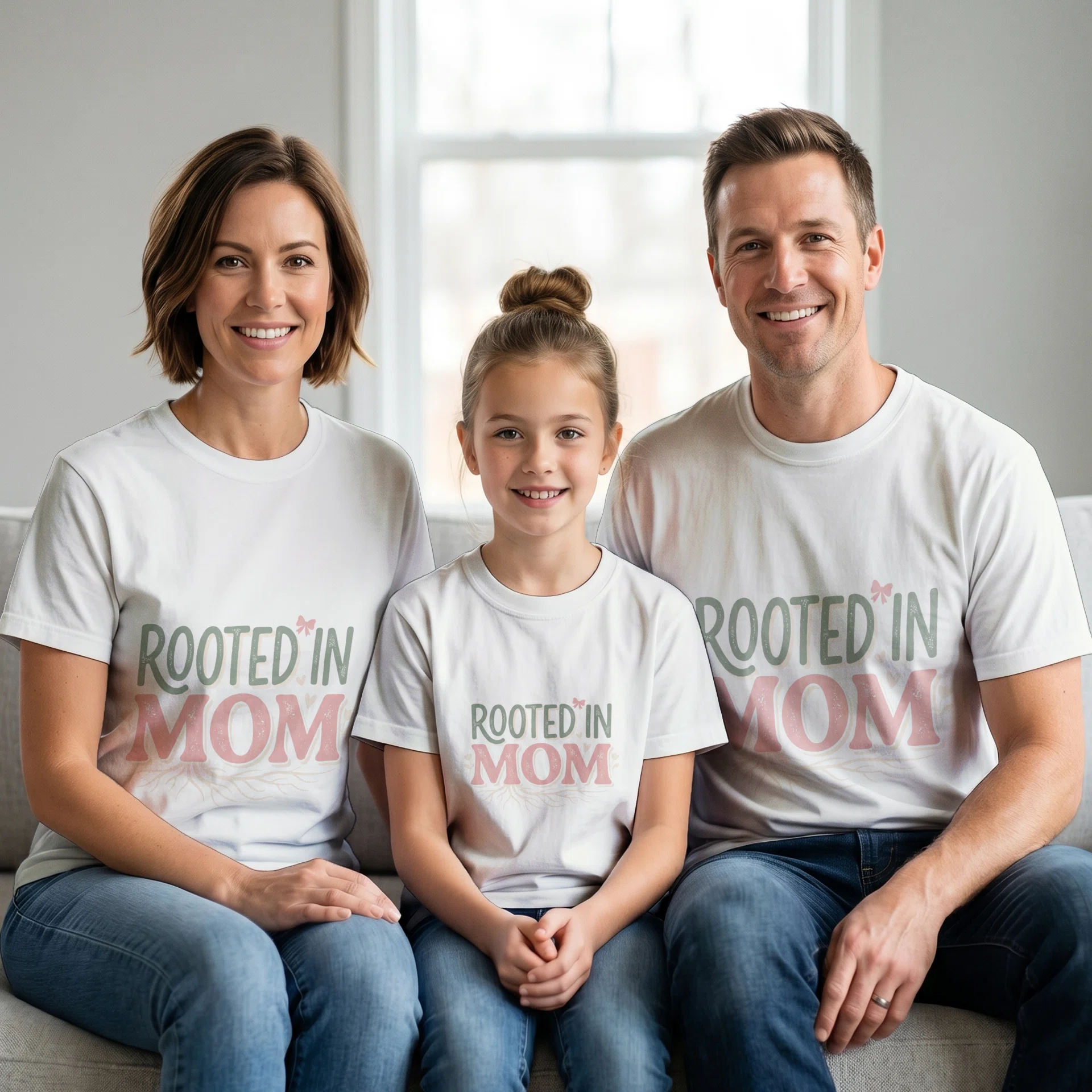Family Matching Garment-Dyed T-Shirt Set Görsel 2