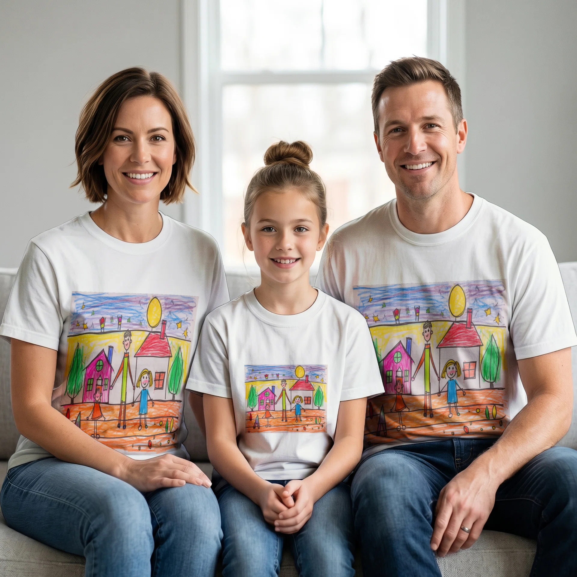 Family Matching Garment-Dyed T-Shirt Set Görsel 2