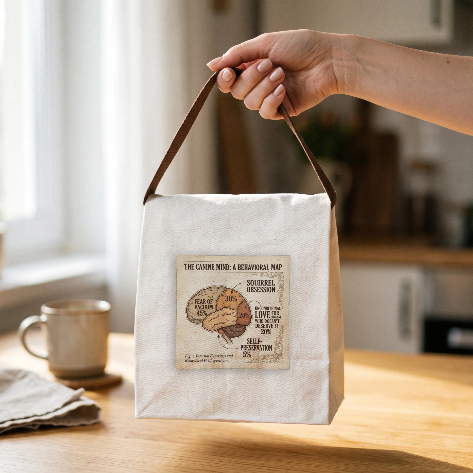 Canvas Lunch Bag With Strap Görsel 2